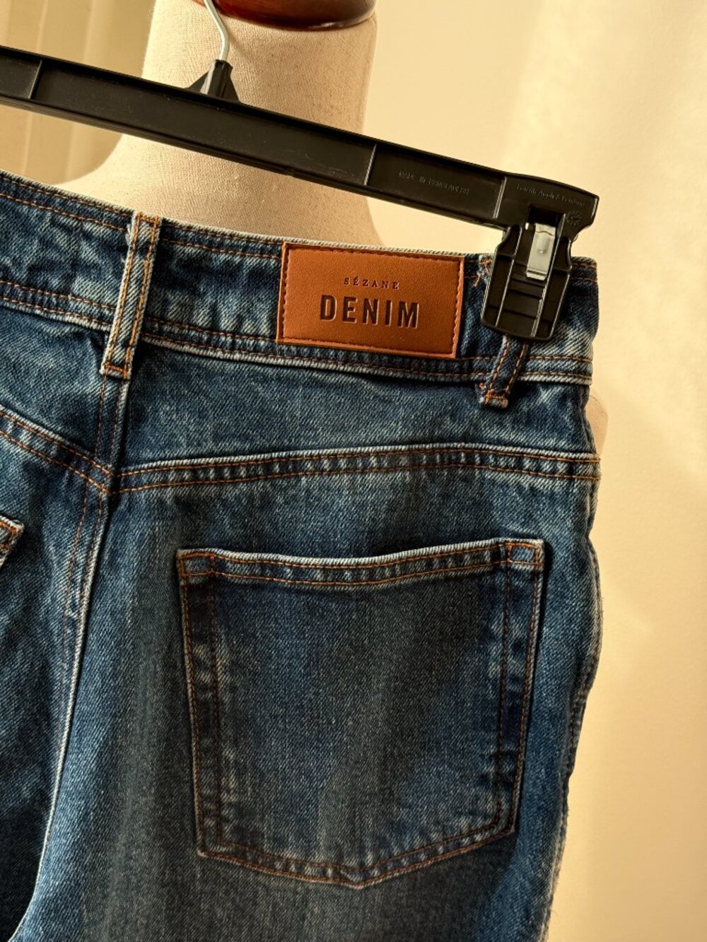 Sézane Le Crop Wide Leg Jeans Size 34 NWT High Rise Cropped Blue Denim 7/8 - Picture 6 of 9
